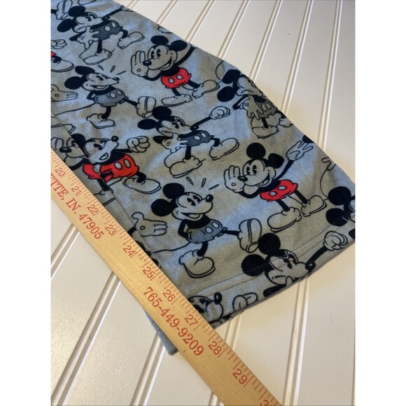 Disney Mickey Mouse Adult Size Medium  Grey Fleece Pajama Pants with Drawstring - Picture 8 of 10